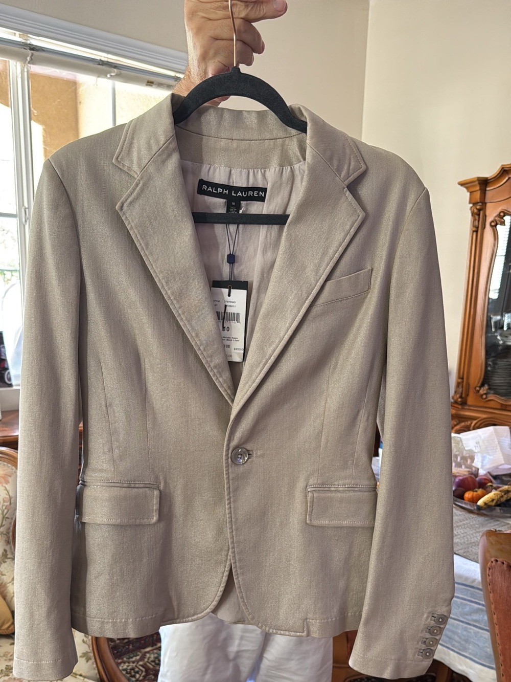 Ralph Lauren Light Beige Single-Button Blazer